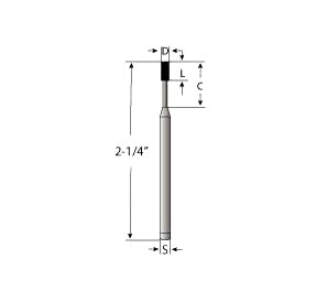 A&M Instruments Industrial CBN 0.188" Flat End Cylinder (Mandrel) - CBN4378-0188 - A & M Instruments Quality Diamond Tools