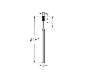 A&M Instruments Industrial CBN 0.25" Flat End Cylinder (Mandrel) - CBN4378-0250 - A & M Instruments Quality Diamond Tools