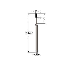 A&M Instruments Industrial CBN 0.188" Flat End Cylinder (Mandrel) - CBN4378-0188 - A & M Instruments Quality Diamond Tools