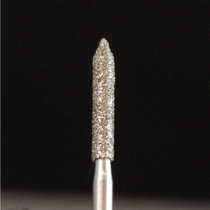 A&M Instruments Single Patient Use FG Diamond Dental Bur 1.6mm Long Pointed Cylinder - E7.2L - A & M Instruments Quality Diamond Tools