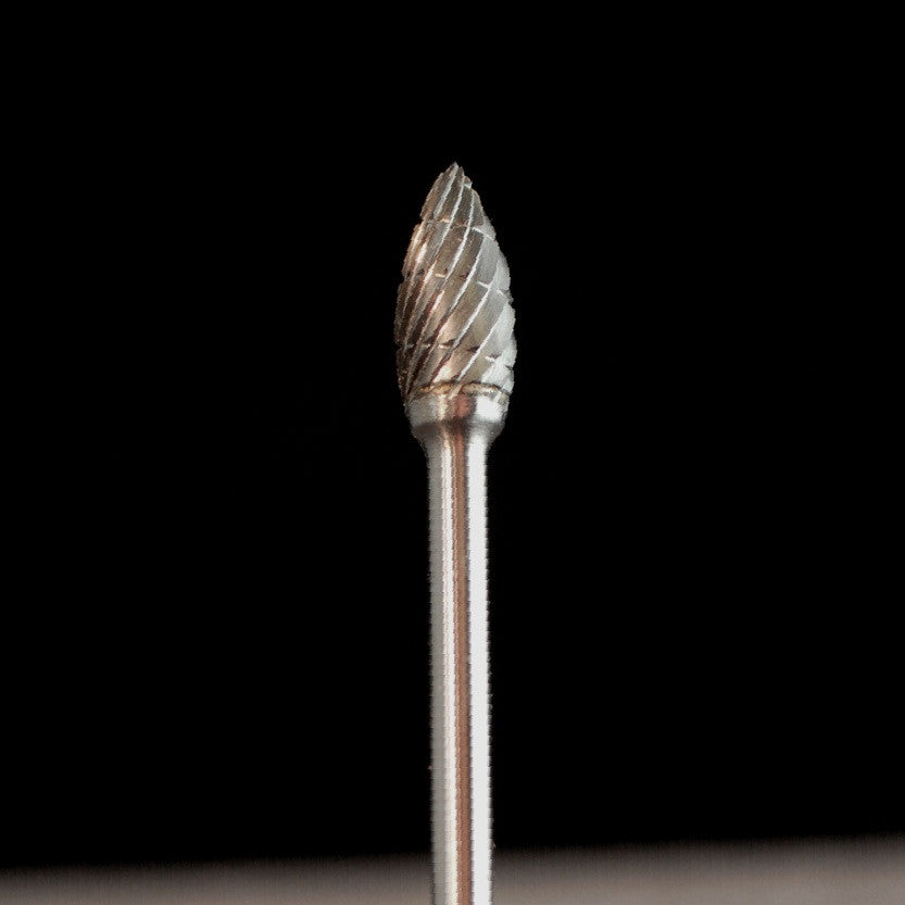 A&M Instruments Industrial Carbide Bur 0.185" Flame - HPC1600 - A & M Instruments Quality Diamond Tools
