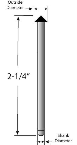 A&M Instruments Industrial Diamond 0.375" 60 degree Plated Cone Router - 5604-0375 - A & M Instruments Quality Diamond Tools