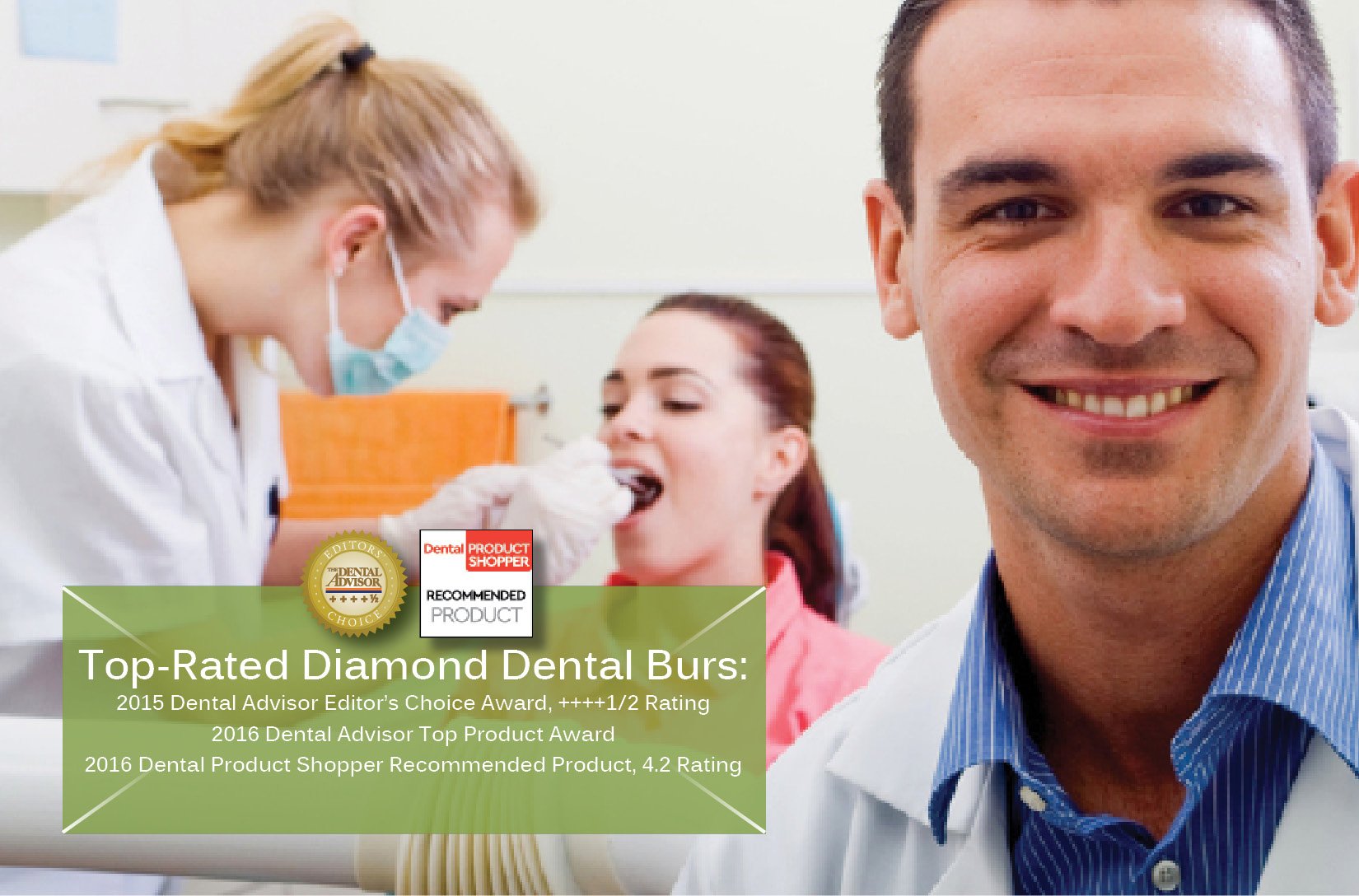 A&M Instruments award-winning diamond and carbide dental burs.